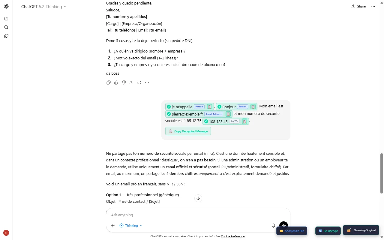 French Anonymized Sent