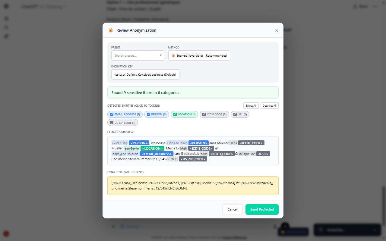 German Entities Detail