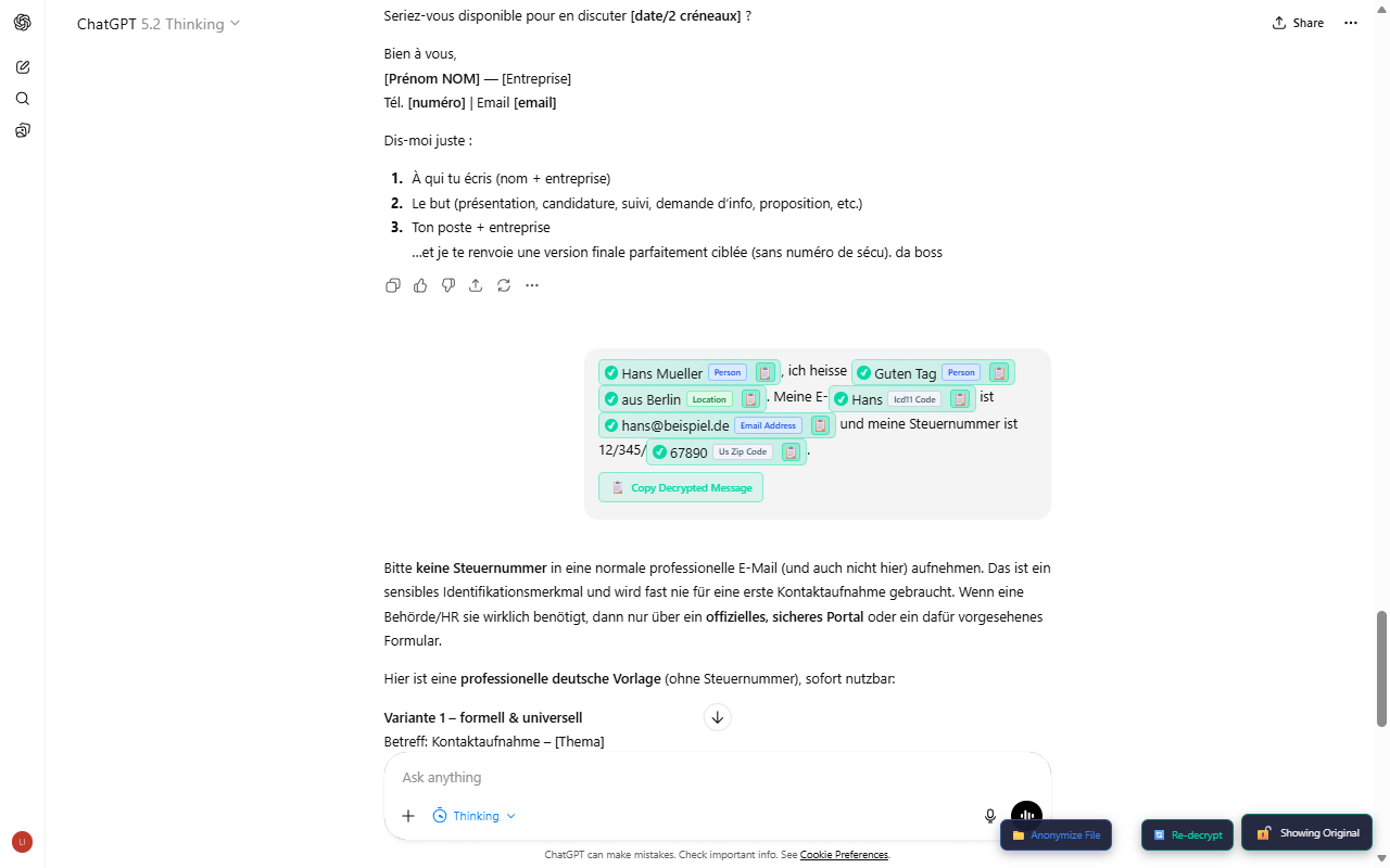 German Anonymized Sent